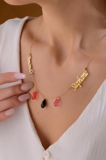 Swarovski Taşlı Kişiye Özel İsimli 925 Ayar Gümüş Kolye