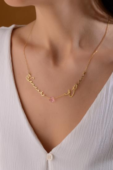 Swarovski Taşlı Kişiye Özel İsimli 925 Ayar Gümüş Kolye