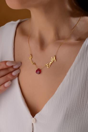 Swarovski Taşlı Kişiye Özel İsimli 925 Ayar Gümüş Kolye