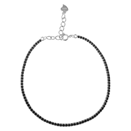 Gümüş 1.50mm Zirkon Taşlı Suyolu Bileklik